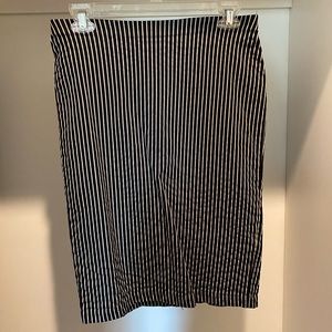 Pinstripe Pencil Skirt